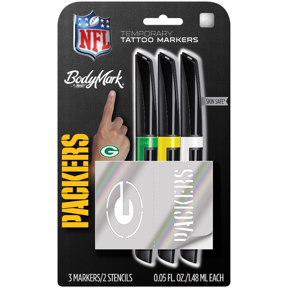 Packers Temporary Tattoo markers